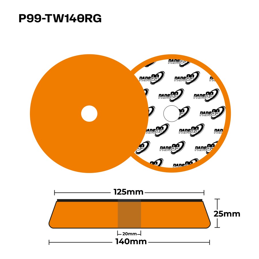 BOX 25 TWISTER PAD ORANGE · HARD